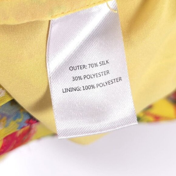 SALONI SILK Blend‎ Rosalind Floral V-neck Ruffled Chiffon Midi Dress Size 2 - Picture 15 of 16